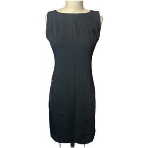 Tahari Black Sleeveless Sheath Dress Women's Size 2